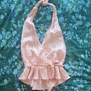 MAJORELLE Blush Pink Halter top